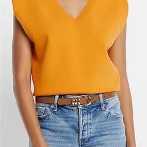 Express Women's V-Neck  Padded Shoulder  Sweater vest